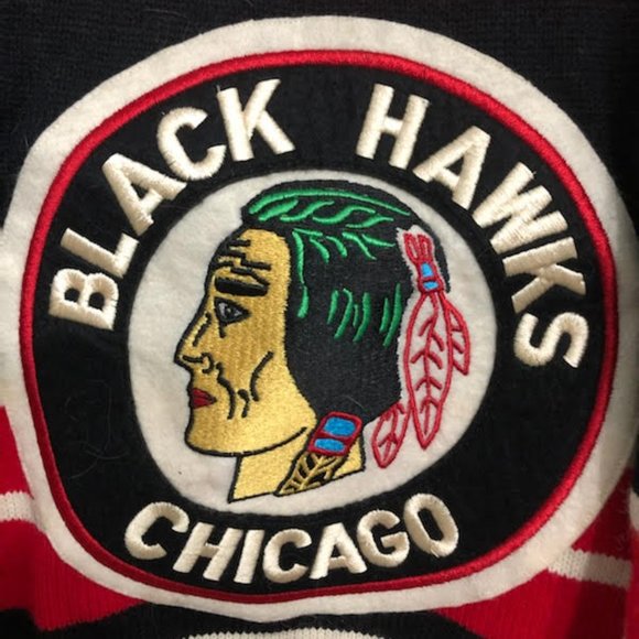 *RARE* VINTAGE CHICAGO BLACKHAWKS CCM HERITAGE SWEATER JERSEY MADE IN CANADA - Picture 2 of 7